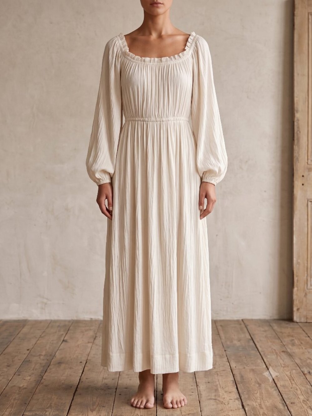 BCBG Long Sleeved Silk White Dress Size Small